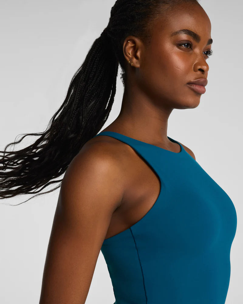 High Neck Cropped Tank with FlexForm Cups